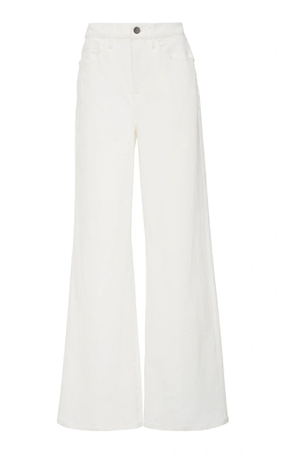 Frame Le California High-rise Wide-leg Jeans In White