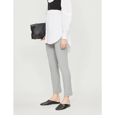 Joseph Zoom High-rise Stretch-gabardine Skinny Trousers In Smoke