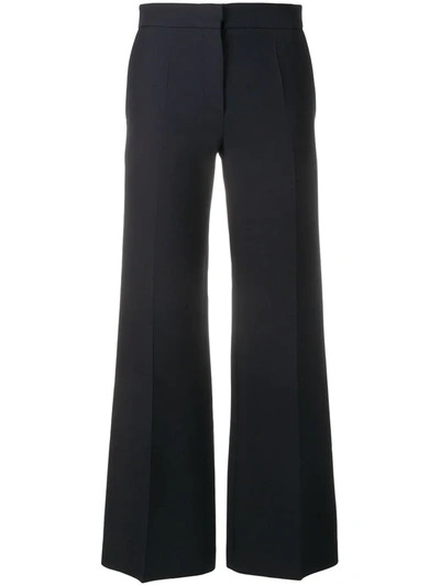 Valentino Tailored Virgin-wool Blend Trousers In No Black