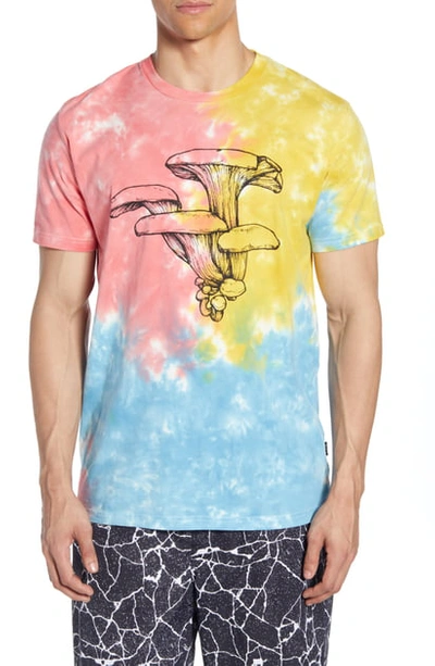 Rvca Vaughn Tie Dye Mushroom T-shirt In Multi