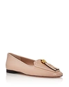 Stuart Weitzman Women's Slipknot Apron Toe Loafers In Clay Patent Leather