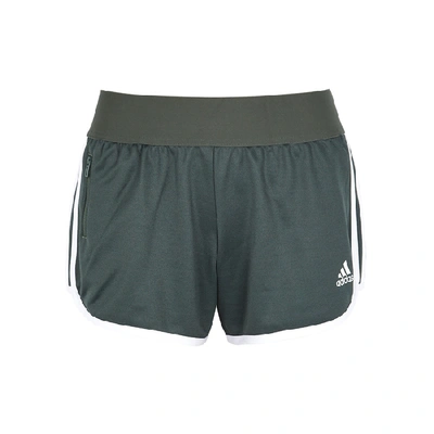 Adidas Training Army Green Stretch-jersey Shorts