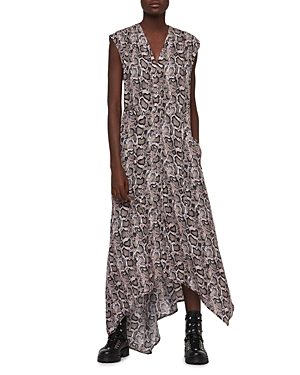 all saints snake print dress
