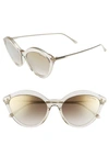 Tom Ford Women's Cat Eye Sunglasses, 57mm In Dove Grey/ Gold/ Brown W Gold