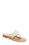 Jack Rogers Whipstitched Flip Flop In Bone/ White
