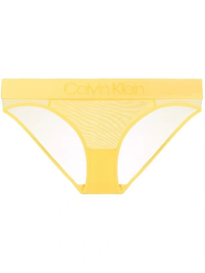 Calvin Klein Sheer Briefs - Yellow