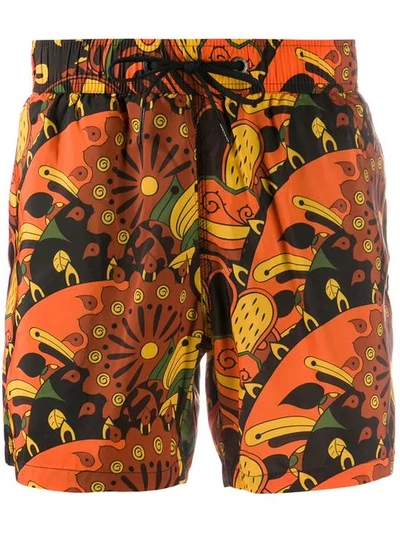 Rrd Printed Swim Shorts In Orange