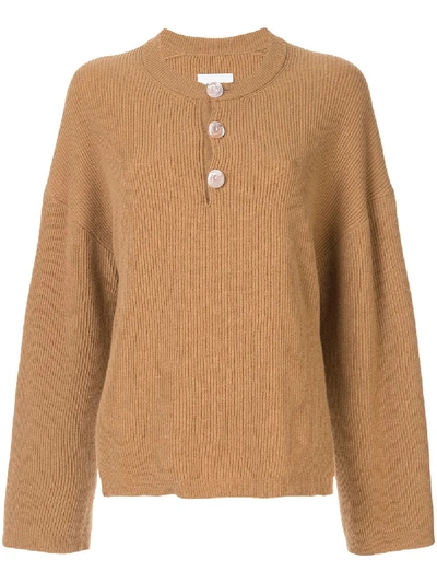 Nanushka Henley Jumper - Brown