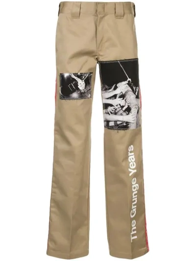 Takahiromiyashita The Soloist Printed Trousers In Brown