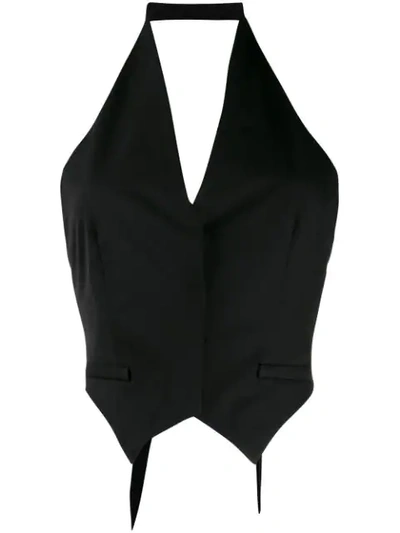 A.w.a.k.e. Mode Neckholder-weste - Schwarz In Black