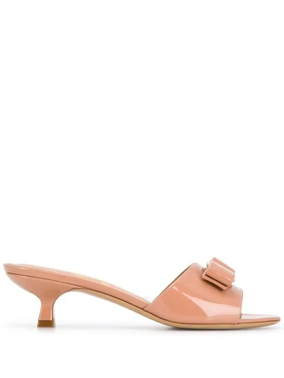 Ferragamo Women's Gino Kitten-heel Slide Sandals In New Blush