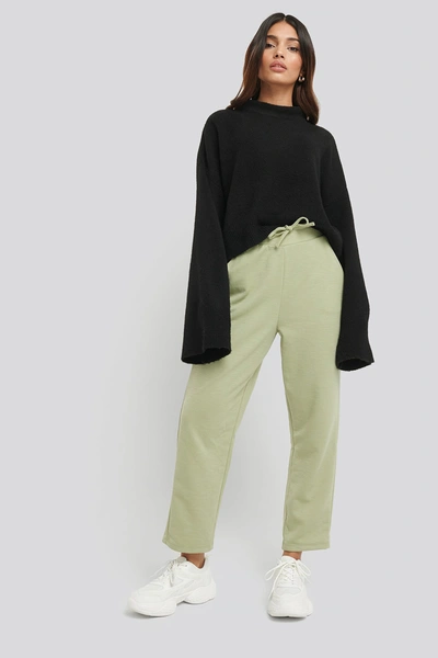 Na-kd Basic Slip Pants - Green In Light Khaki