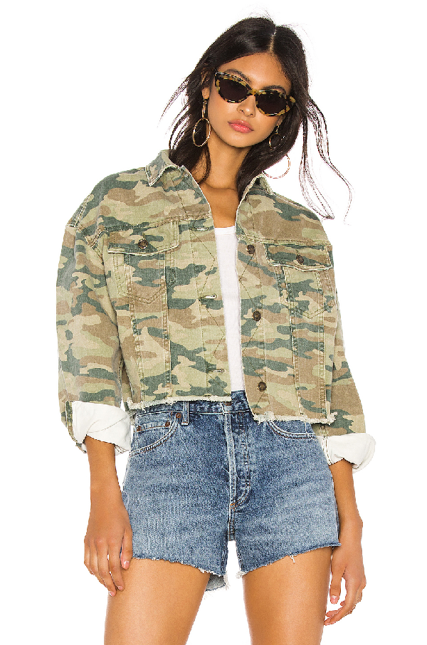 cropped camo jean jacket