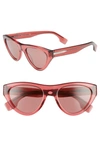 Burberry 52mm Cat Eye Sunglasses - Transparent Red