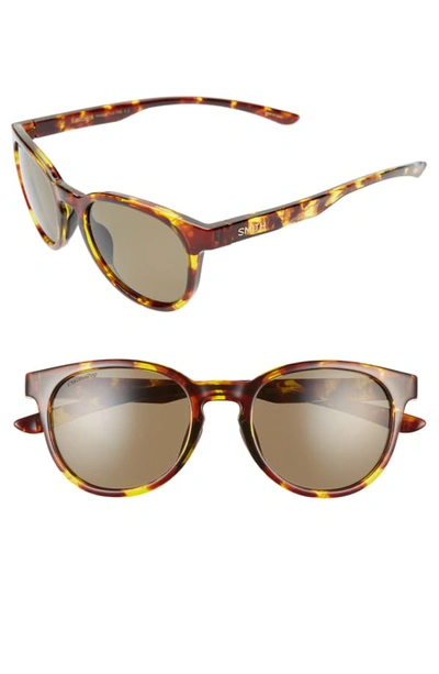 Smith Eastbank 52mm Chromapop(tm) Polarized Round Sunglasses In Vintage Tortoise/ Green