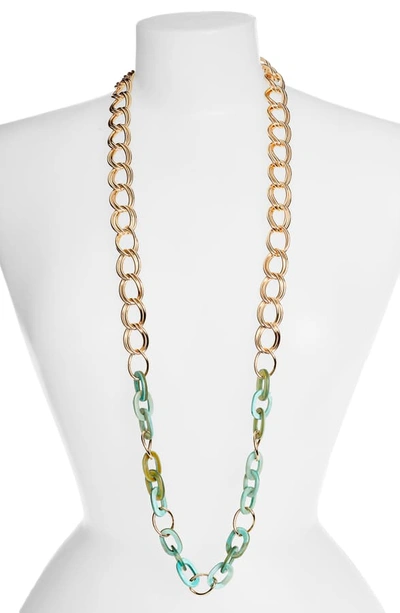 Akola Shaloo Long Chain Necklace In Turquoise