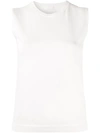 Ballsey Sleeveless Fine Knit Top - White