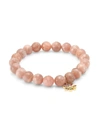 Sydney Evan Women's Rainbow Daisy Diamond & Mixed Gemstones 14k Yellow Gold Charm Bracelet In Pink