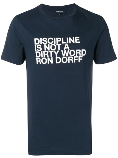 Ron Dorff Discipline Print T-shirt In Blue