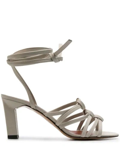 Michel Vivien Strappy Sandals In Grey