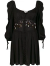 Giacobino Cdc Mini Dress W Fringes In Black