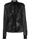 Givenchy Crystal-embellished Lace Shirt In Black