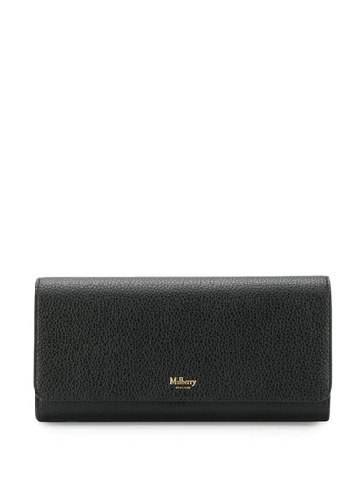 Mulberry Continental Wallet In Black