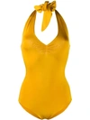 Forte Forte Halter Neck Swimsuit In Yellow