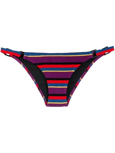 Solid & Striped Tilda Striped Terry Bikini Briefs In Purple