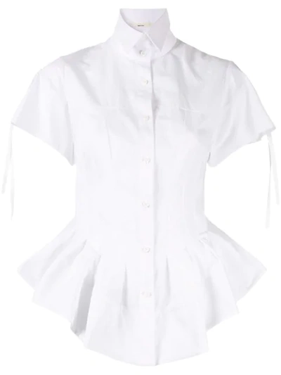 Aganovich Peplum Shirt In White