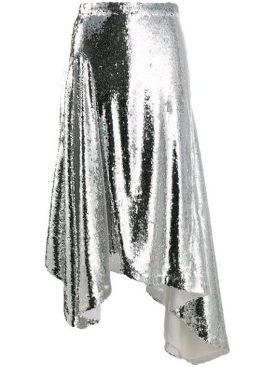 Walk Of Shame Sequin Skirt In Silver