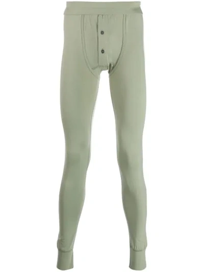 Ron Dorff Front Button Leggings In Green