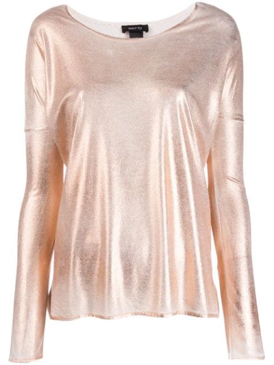 Avant Toi Metallic Effect T-shirt - Gold