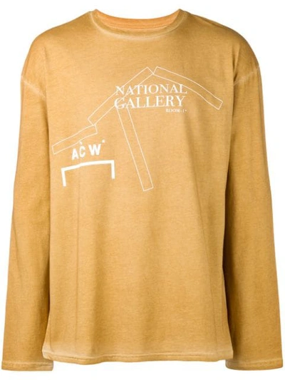 A-cold-wall* Long-sleeved 'national Gallery' T-shirt In Yellow