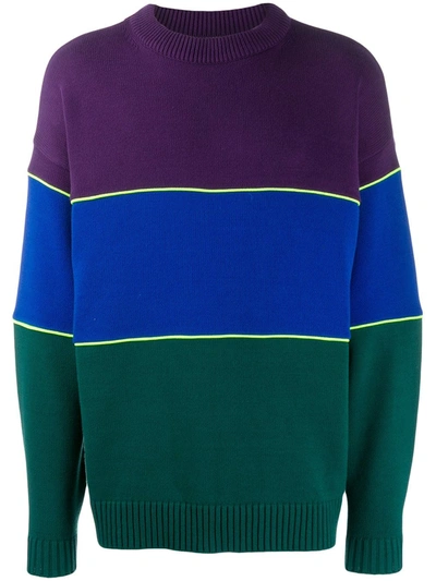 Ader Error Colour Block Jumper In Purple