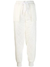 Moncler Quilted Track Trousers In White