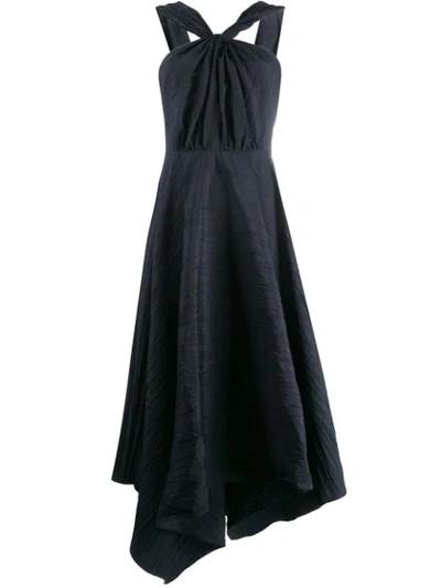 A.w.a.k.e. Andie Knot Front Dress In Black