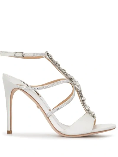 Badgley Mischka Faye Sandals In White