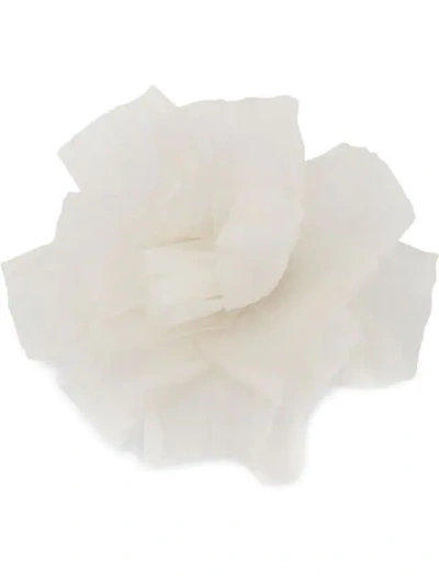 Fabiana Filippi Flower Brooch - White
