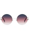 Fendi Eyewear Round Frame Sunglasses - Metallic