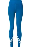 Tory Sport Chevron Full-length Performance Leggings In Bright Blue