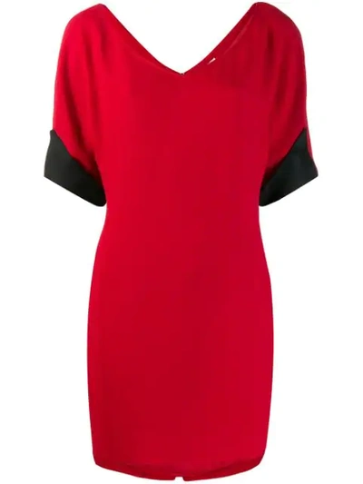 Pre-owned Gianfranco Ferre Vintage Mini T-shirt Dress In Red