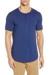 Goodlife Slim Fit Henley T-shirt In  Navy