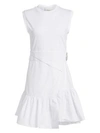 3.1 Phillip Lim / フィリップ リム Wrap-effect Belted Tee Dress In Optic White