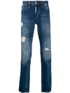 Philipp Plein Stonewashed Jeans In Blue