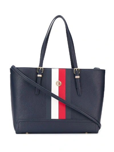 Tommy Hilfiger Signature Tape Tote Bag In Blue