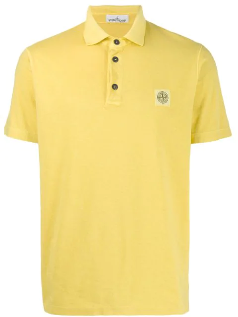 Stone Island Poloshirt Mit Logo-patch - Gelb In Yellow | ModeSens