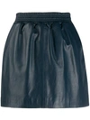 Arma Leather-look Mini Skirt In Blue