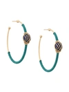 Gas Bijoux Lapis Hoop Earrings - Gold