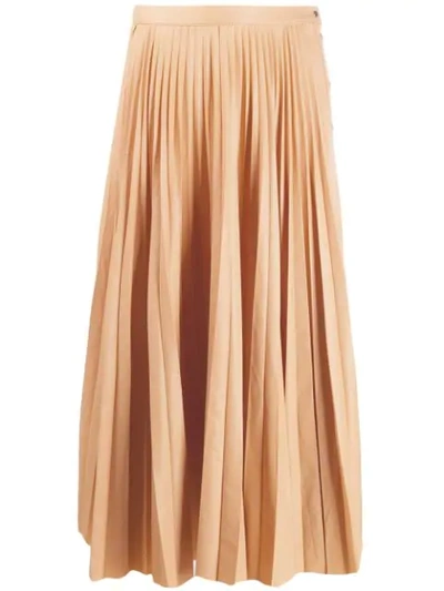 Nehera Savy Pleated Midi Skirt In Praline